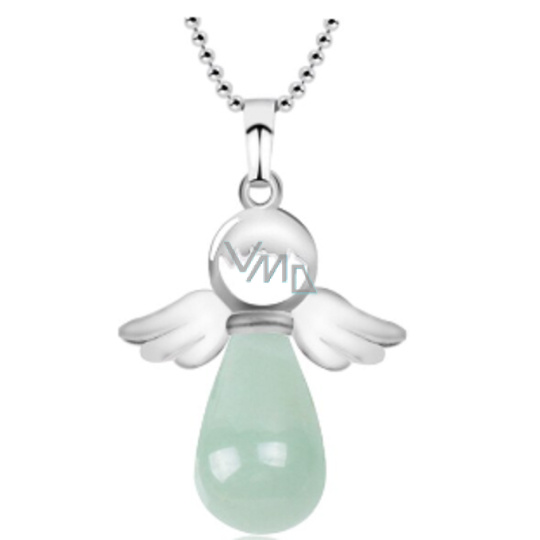 Aventurin zelený Anděl přívěsek přírodní kámen 4,2 x 3 cm, kámen štěstí Aventurin zelený Anděl přívěsek přírodní kámen 4,2 x 3 cm, kámen štěstí