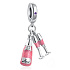 Charm Sekt + 2 sklenice, přívěsek na náramek láska
