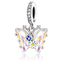 Charm Motýl - květiny, přívěsek na náramek zvíře