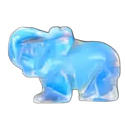 Opalit Slon přívěsek přírodní kámen, ručně broušená figurka 1,8 x 2,5 x 8 mm, kámen přání a naděje