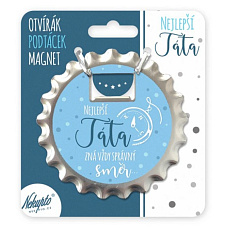 Nekupto Otvírák na pivo a podtácek Nejlepší táta zná vždy správný směr 10 cm