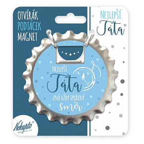 Nekupto Otvírák na pivo a podtácek Nejlepší táta zná vždy správný směr 10 cm