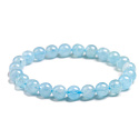 Akvamarin náramek elastický přírodní kámen, kulička 8 mm / 16 - 17 cm, kámen námořníků, léčivá síla oceánu
