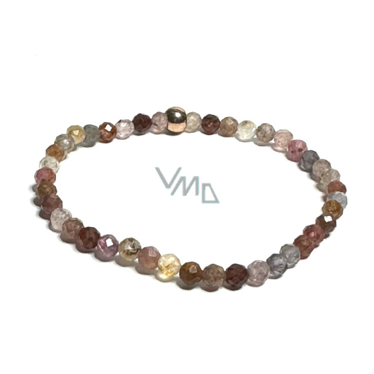 Spinel barevný fazet náramek elastický přírodní kámen 4 mm / 16 - 17 cm Spinel barevný fazet náramek elastický přírodní kámen 4 mm / 16 - 17 cm