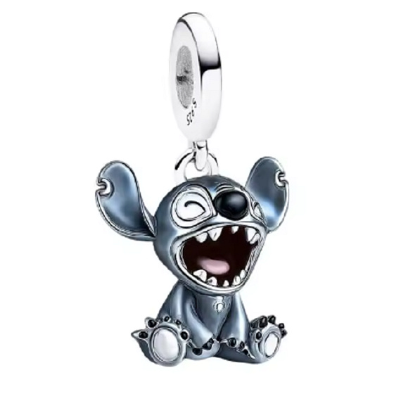 Charm Disney Lilo & Stitch – veselý Stitch | visací přívěsek na náramek, film