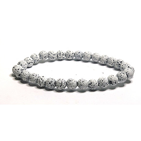 Láva bílá náramek elastický přírodní kámen, kulička 6 mm / 16 - 17 cm, zrozen ze čtyř živlů Láva bílá náramek elastický přírodní kámen, kulička 6 mm / 16 - 17 cm, zrozen ze čtyř živlů