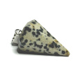 Jaspis Dalmatin kyvadlo přírodní kámen 2,2 cm, kámen pozitivní energie