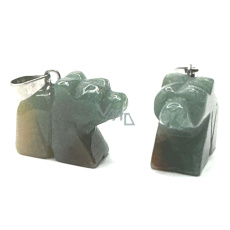 Achat Indyjski Niedźwiedź wisiorek naturalny kamień, ręcznie szlifowana figurka 1,8 x 2,5 x 8 mm, symbolizuje żywioł ziemi Achat Indyjski Niedźwiedź wisiorek naturalny kamień, ręcznie szlifowana figurka 1,8 x 2,5 x 8 mm, symbolizuje żywioł ziemi