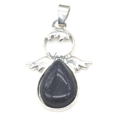 Goldstone modrý Avanturin Anděl strážný přívěsek 3,5 x 2,5 mm, kámen ambicí