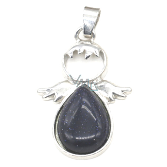 Goldstone modrý Avanturin Anděl strážný přívěsek 3,5 x 2,5 mm, kámen ambicí Goldstone modrý Avanturin Anděl strážný přívěsek 3,5 x 2,5 mm, kámen ambicí