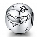 Charm znamení zvěrokruhu Kozoroh + zirkony, korálek na náramek 9 mm