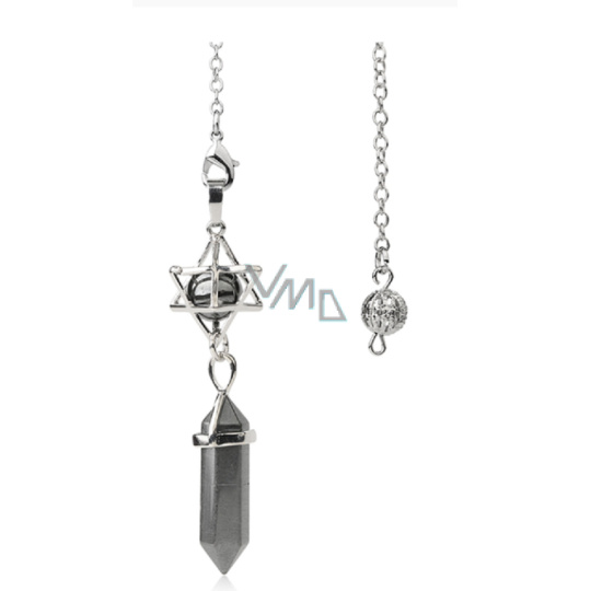 Hematit Merkaba + kyvadlo, přívěsek přírodní kámen 71 x 8 x 8 mm Hematit Merkaba + kyvadlo, přívěsek přírodní kámen 71 x 8 x 8 mm