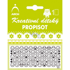 Arch Kreativní dětský propisot malý smajlíci černí 10 x 12,5 cm Arch Kreativní dětský propisot malý smajlíci černí 10 x 12,5 cm