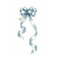 Kokarda – stahovací ozdobná stuha světle modrá se zlatými proužky | 18 x 390 cm