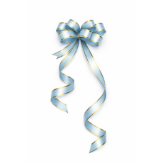Kokarda – stahovací ozdobná stuha světle modrá se zlatými proužky | 18 x 390 cm