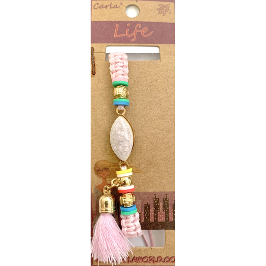 Albi Šperk náramek pletený Slza, Střapec ochrana, energie 1 kus různé barvy