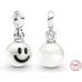 Charm Sterlingové stříbro 925 Můj Šťastný smajlík - Mini medailon, přívěsek na náramek symbol