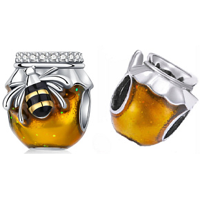 Charm Med a včela, symbol hojnosti a sladkého života, korálek na náramek zvíře