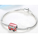 Charm Anglie Londýn - červený autobus korálek na náramek cestování