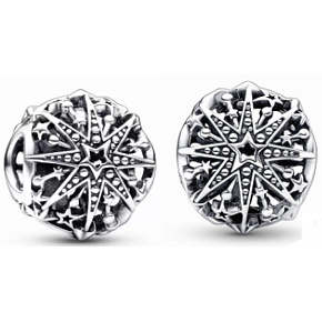 Charm Nebeská vločka, korálek na náramek Vánoce