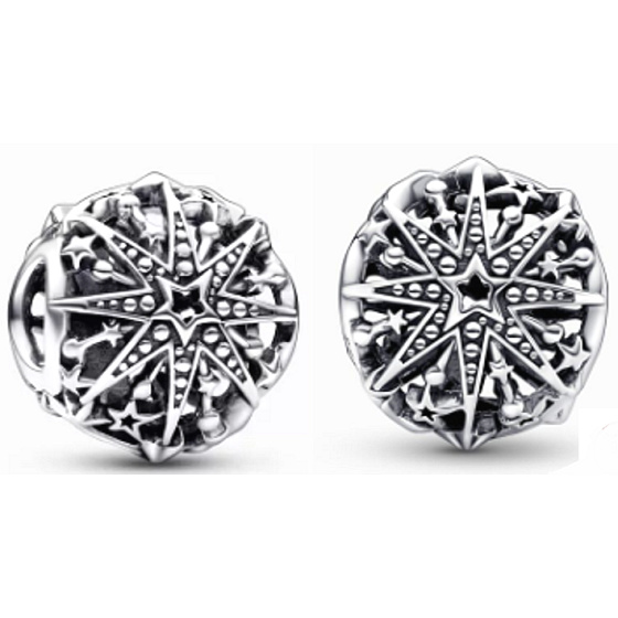 Charm Nebeská vločka, korálek na náramek Vánoce