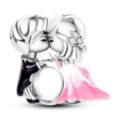 Charm Sterlingové stříbro 925 Okouzlující Mladý pár, korálek na náramek láska