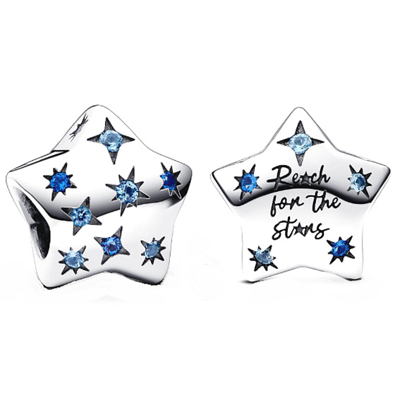 Charm Jiskřivé hvězdy, korálek na náramek vesmír