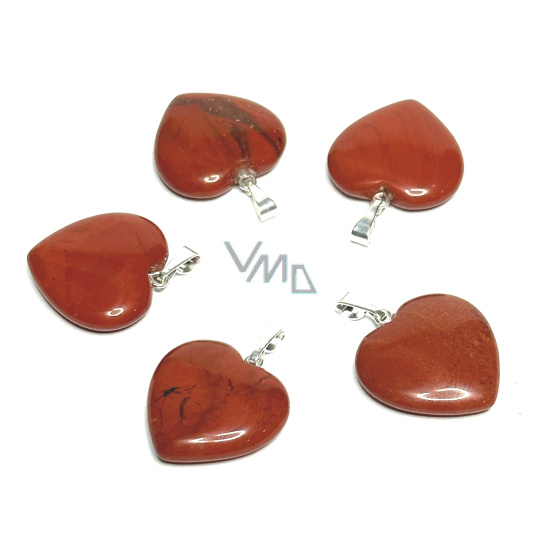 Jaspis červený Srdce přívěsek přírodní kámen 20 mm, kámen úplné péče Jaspis červený Srdce přívěsek přírodní kámen 20 mm, kámen úplné péče