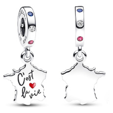 Charm Francie - to je život, přívěsek na náramek cestování Charm Francie - to je život, přívěsek na náramek cestování