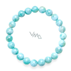 Larimar náramek elastický přírodní kámen, kulička 5 mm / 16 - 17 cm, kámen bájné Atlantidy Larimar náramek elastický přírodní kámen, kulička 5 mm / 16 - 17 cm, kámen bájné Atlantidy