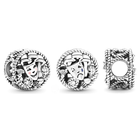 přívěsek Divadelní masky – radost i smutek ze stříbra 925