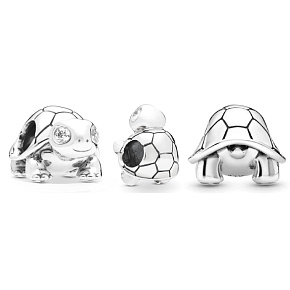 Charm Želva s kubickou zirkonií, korálek na náramek, zvíře