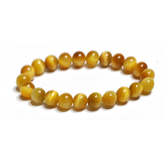 Tygří oko zlaté náramek elastický přírodní kámen slunce a země