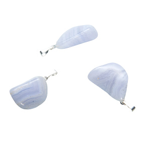 Chalcedon Malawi Troml přívěsek přírodní kámen, M cca 3 cm, 1 kus, kámen lásky a radosti