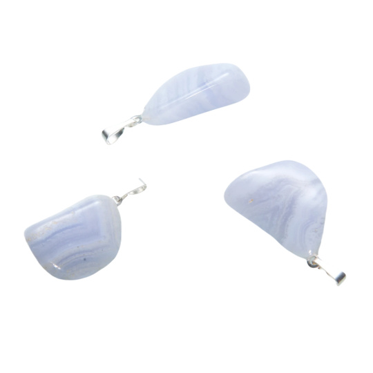 Chalcedon Malawi Troml přívěsek přírodní kámen, M cca 3 cm, 1 kus, kámen lásky a radosti