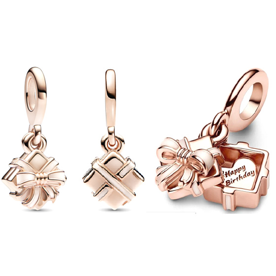 Charm Dárek k narozeninám, otevíratelný přívěsek na náramek narozeniny