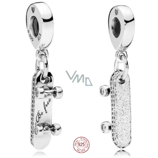 Charm Sterlingové stříbro 925 Skateboard, přívěšek na náramek sport Charm Sterlingové stříbro 925 Skateboard, přívěšek na náramek sport