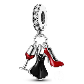 Charm Chic style - sklenička, šaty, lodička 3v1, přívěsek na náramek, zájmy