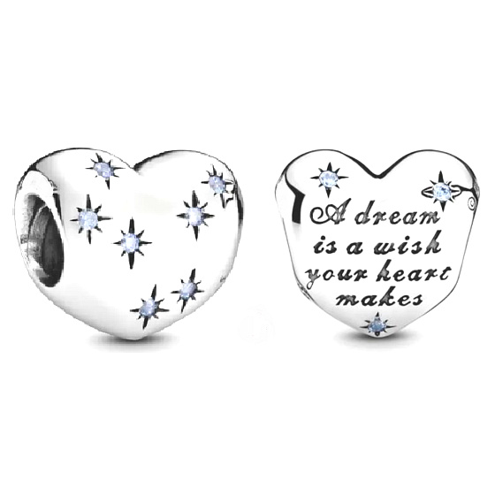 Charm Disney Popelka - sen srdce, korálek na náramek vánoce