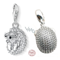 Charm Sterlingové stříbro 925 Ježek, humří spona přívěsek na náramek zvíře Charm Sterlingové stříbro 925 Ježek, humří spona přívěsek na náramek zvíře