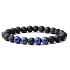 Láva a Lazurit (Lapis lazuli) – náramek z přírodních kamenů 18,5 cm| Moudrost, klid, odvaha a vnitřní síla