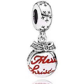 Charm Krásné vánoce - baňka, přívěsek na náramek Vánoce
