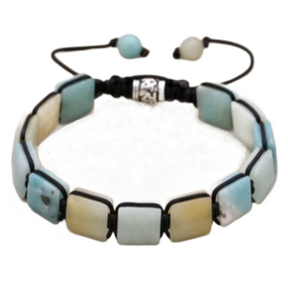 Amazonit náramek pletený přírodní kámen, kámen naděje