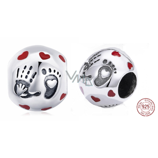 Charm Sterlingové stříbro 925 Láska v dlani, korálek na náramek rodina Charm Sterlingové stříbro 925 Láska v dlani, korálek na náramek rodina