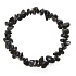 Obsidián černý náramek elastický sekaný přírodní kámen 19 cm, kámen záchrany