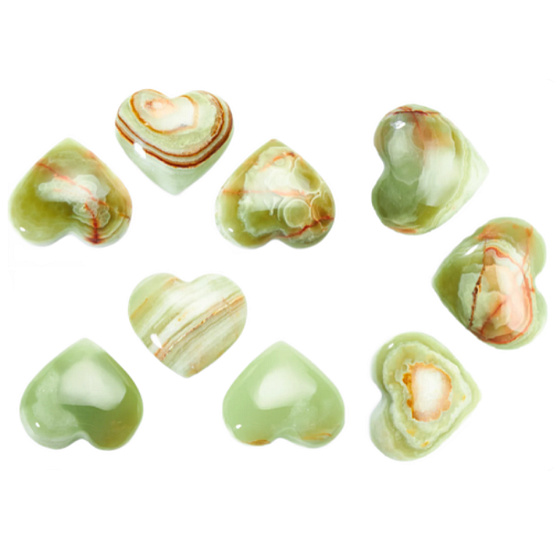 Aragonit Hmatka léčivý drahokam ve tvaru srdce přírodní kámen 5,5 - 6 cm,1 kus, kámen uvolnění