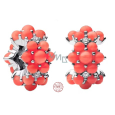 Charm Sterlingové stříbro 925 Ocean - Korálově zbarvený s letní energií, korálek na náramek příroda