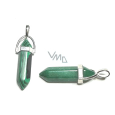 Malachit kyvadlo šestihran přívěsek přírodní kámen 41 x 13 mm, kámen splněných přání Malachit kyvadlo šestihran přívěsek přírodní kámen 41 x 13 mm, kámen splněných přání