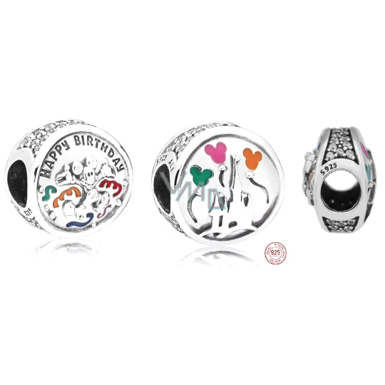 Charm Sterlingové stříbro 925 Disney Narozeniny - Všechno nejlepší k narozeninám, korálek na náramek narozeniny Charm Sterlingové stříbro 925 Disney Narozeniny - Všechno nejlepší k narozeninám, korálek na náramek narozeniny
