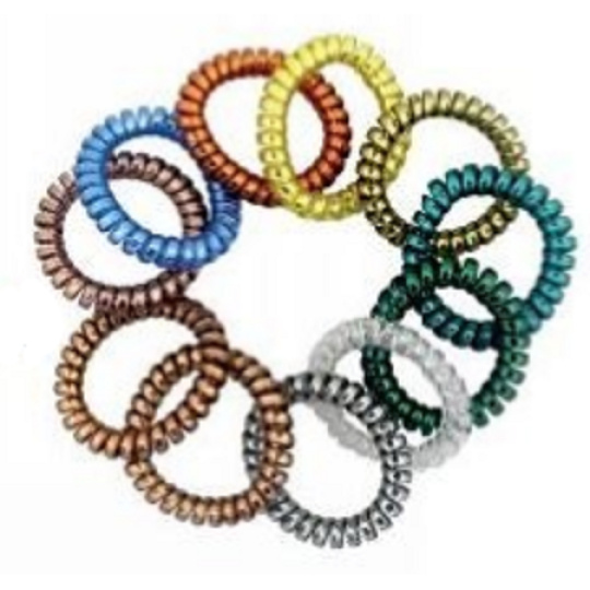 Gumička do vlasů spirála 1 kus různé barvy